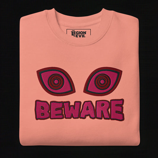 Beware Embroidered (Dusty Rose)