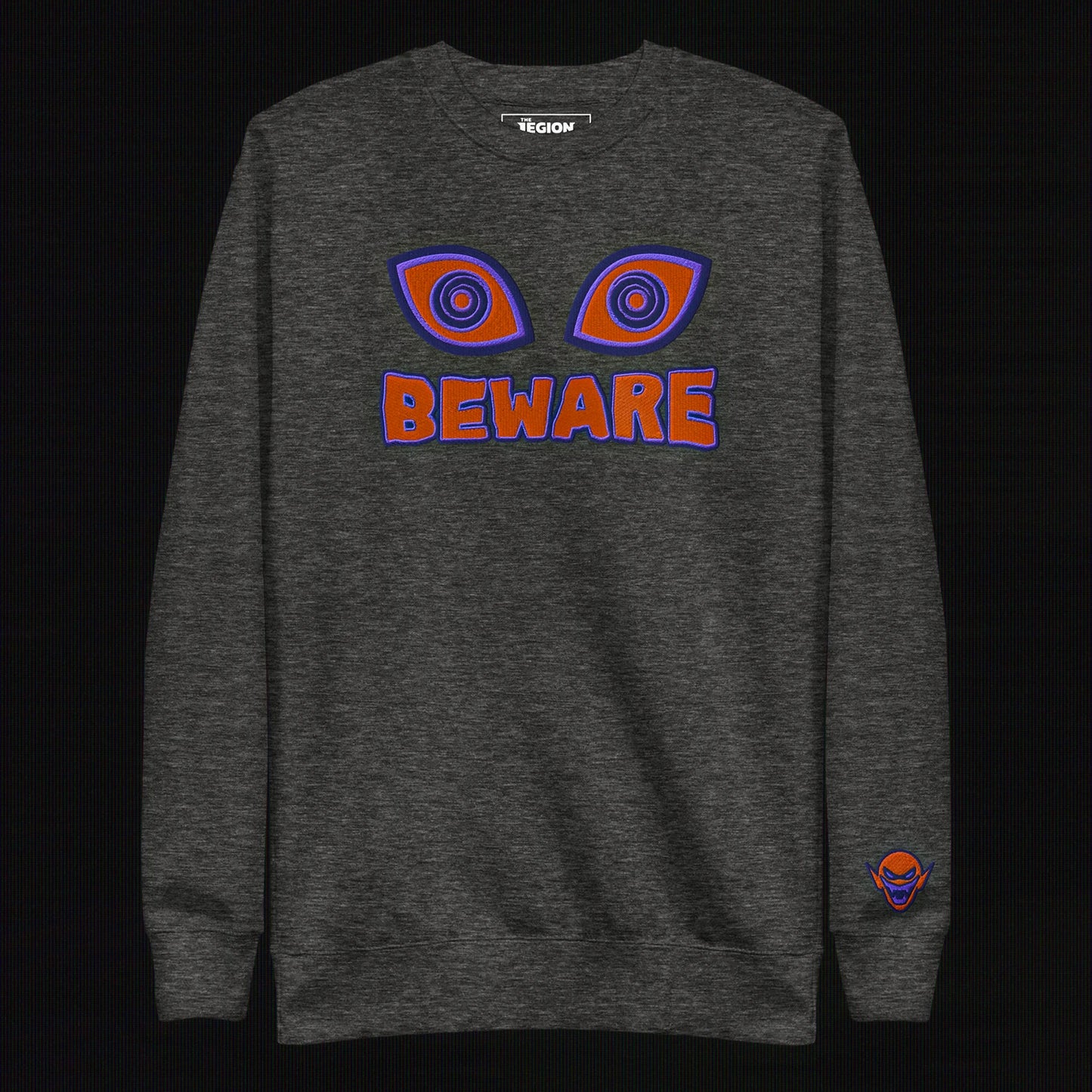 Beware Embroidered (Charcoal Heather)