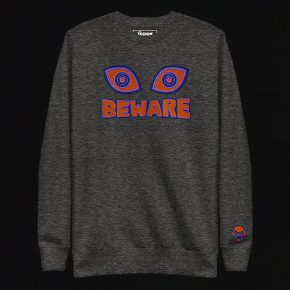 Beware Embroidered (Charcoal Heather)