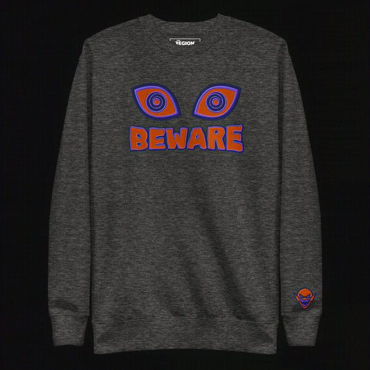 Beware Embroidered (Charcoal Heather)