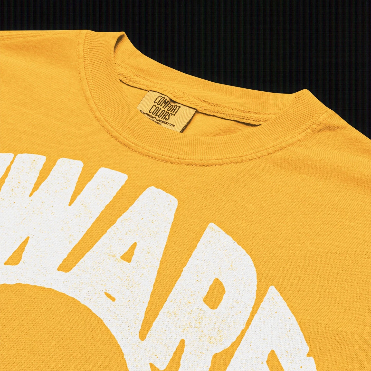 Beware - Unisex garment-dyed heavyweight t-shirt (Mustard)