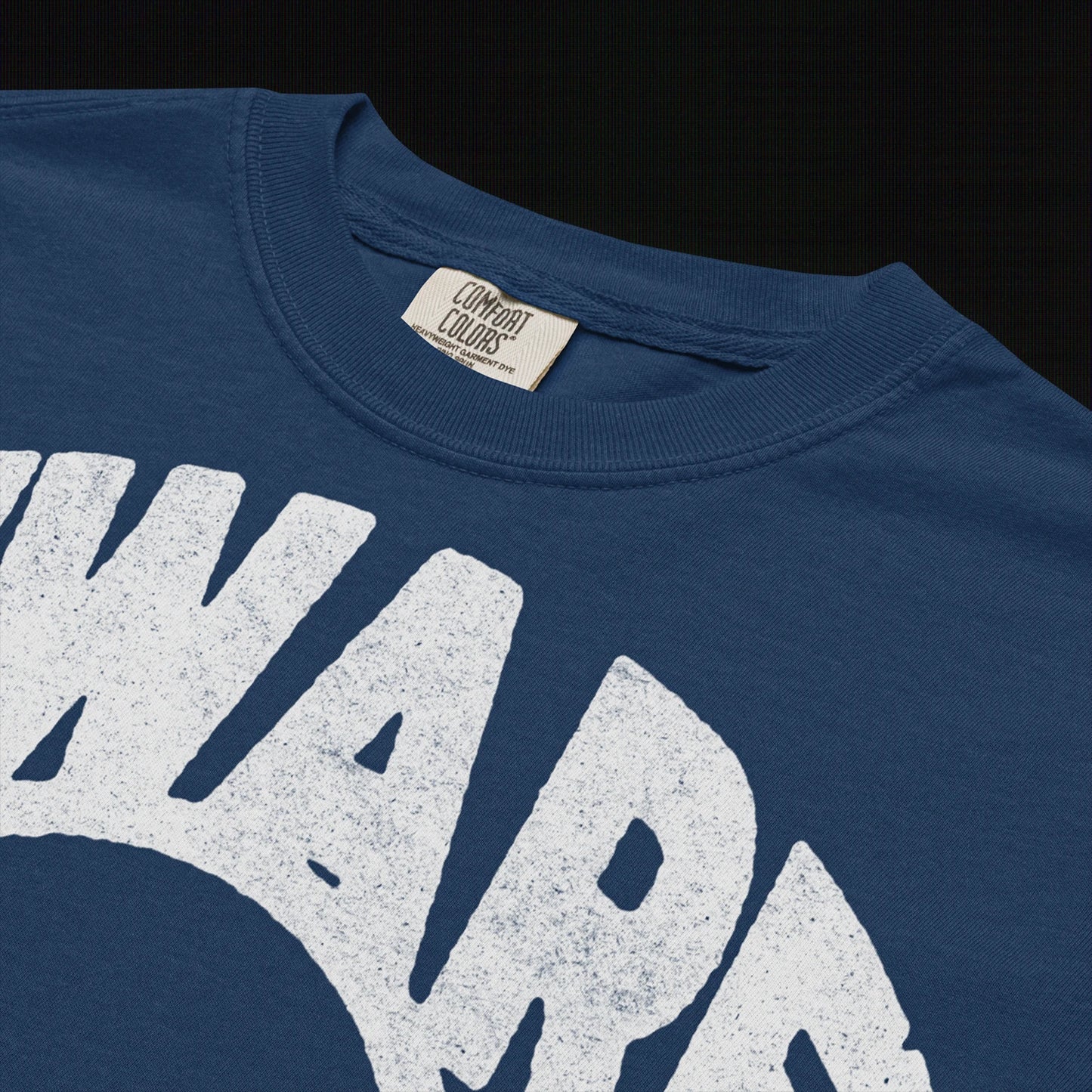 Beware - Unisex garment-dyed heavyweight t-shirt (True Navy)