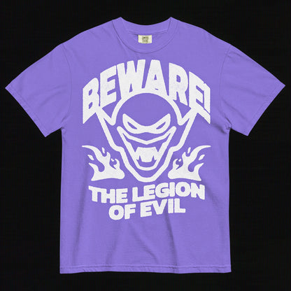 Beware - Unisex garment-dyed heavyweight t-shirt (Violet)