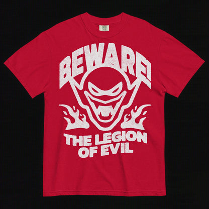 Beware - Unisex garment-dyed heavyweight t-shirt (Red)
