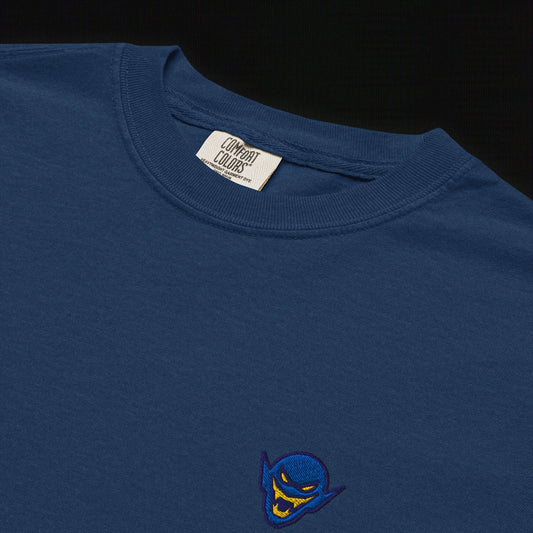 Hench Emblem Embroidery Unisex Garment-Dyed Heavyweight T-Shirt - Navy
