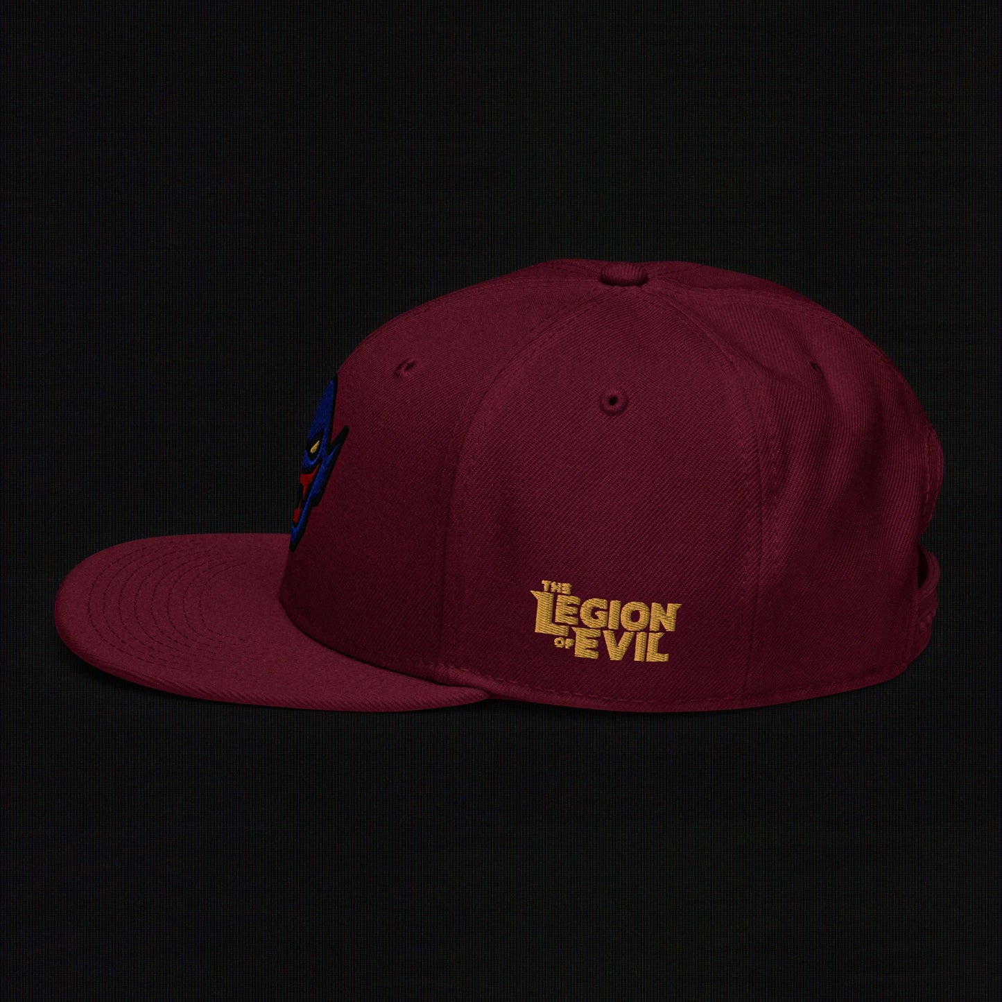 Hench Emblem Embroidery - Burgundy Maroon - Snapback Hat