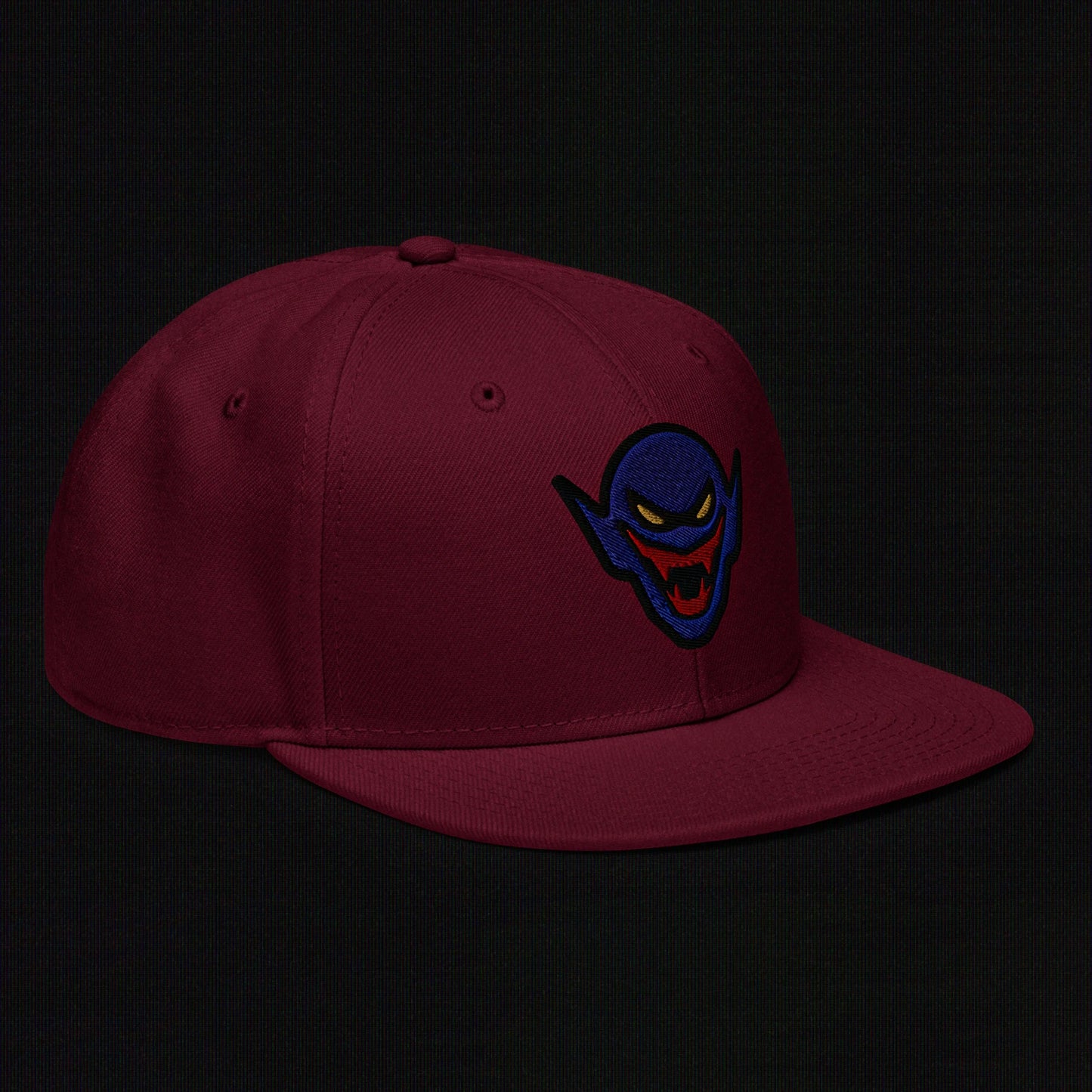 Hench Emblem Embroidery - Burgundy Maroon - Snapback Hat