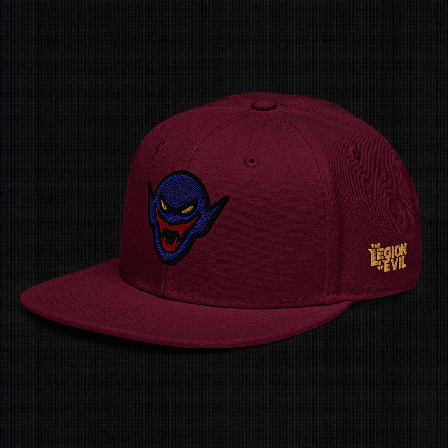 Hench Emblem Embroidery - Burgundy Maroon - Snapback Hat