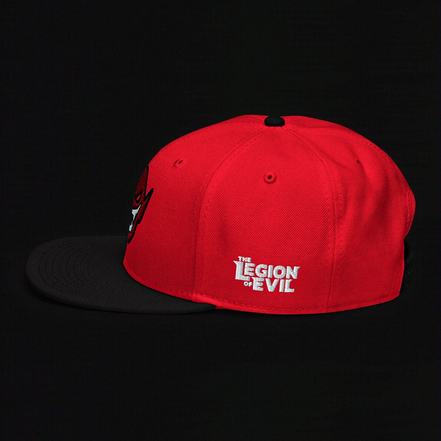 Hench Emblem Embroidery - Black / Red - Snapback Hat
