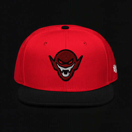 Hench Emblem Embroidery - Black / Red - Snapback Hat