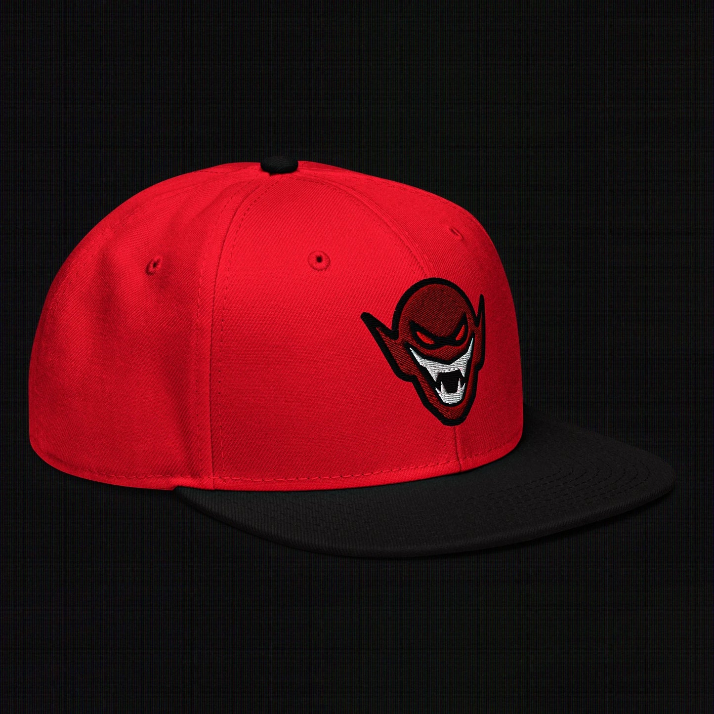 Hench Emblem Embroidery - Black / Red - Snapback Hat