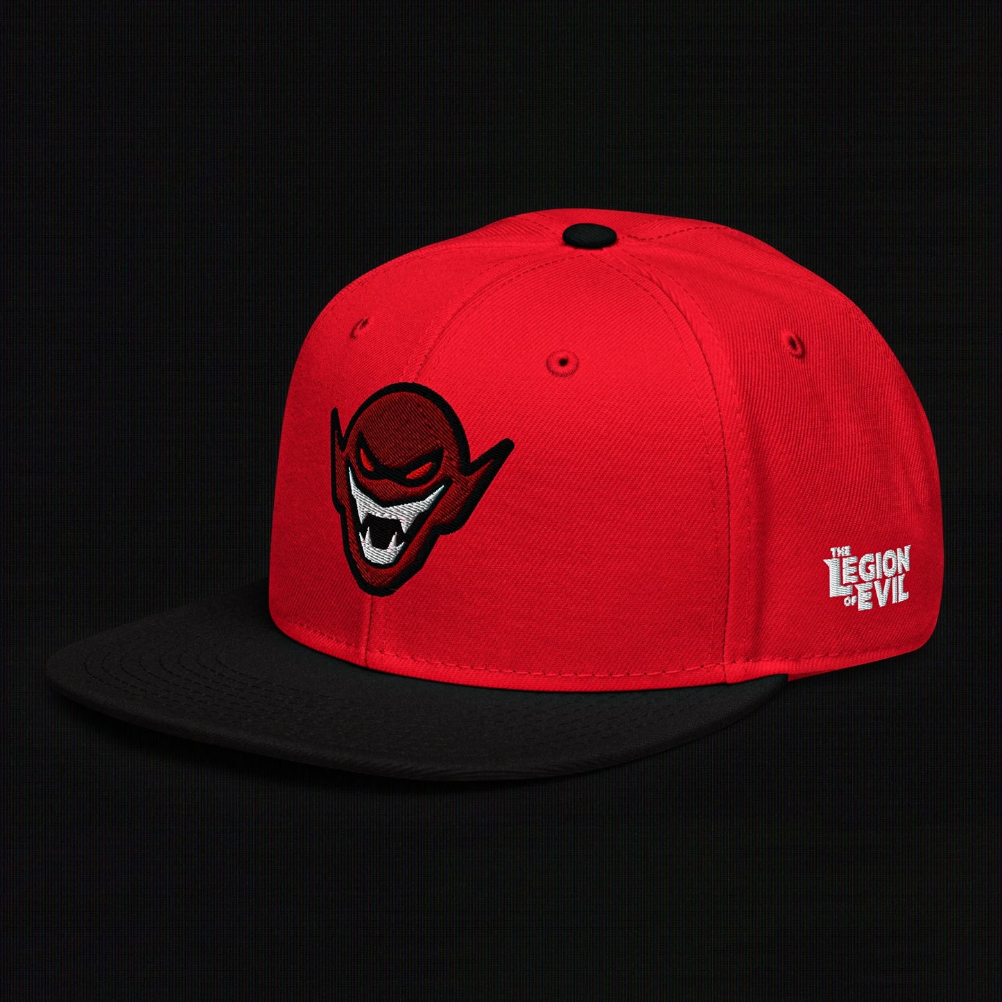 Hench Emblem Embroidery - Black / Red - Snapback Hat
