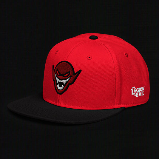 Hench Emblem Embroidery - Black / Red - Snapback Hat