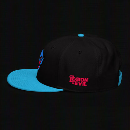 Hench Emblem Embroidery - Aqua Blue / Black - Snapback Hat