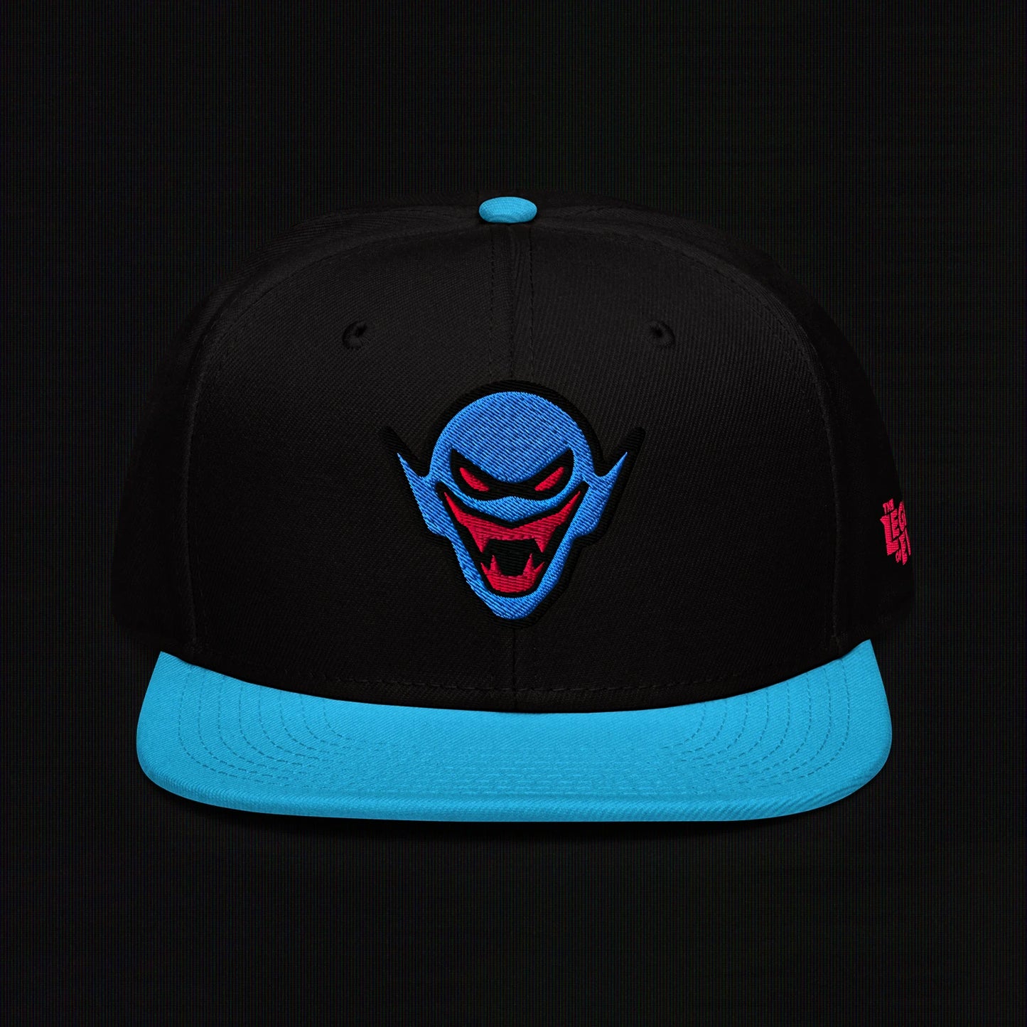 Hench Emblem Embroidery - Aqua Blue / Black - Snapback Hat