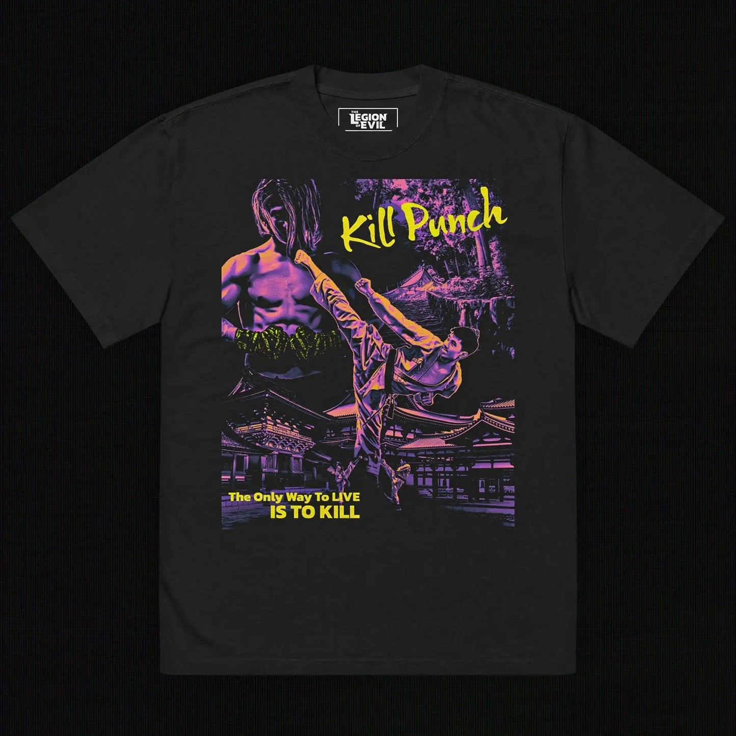 Kill Punch Oversized Tee (Purple + Yellow) The Legion of Evil