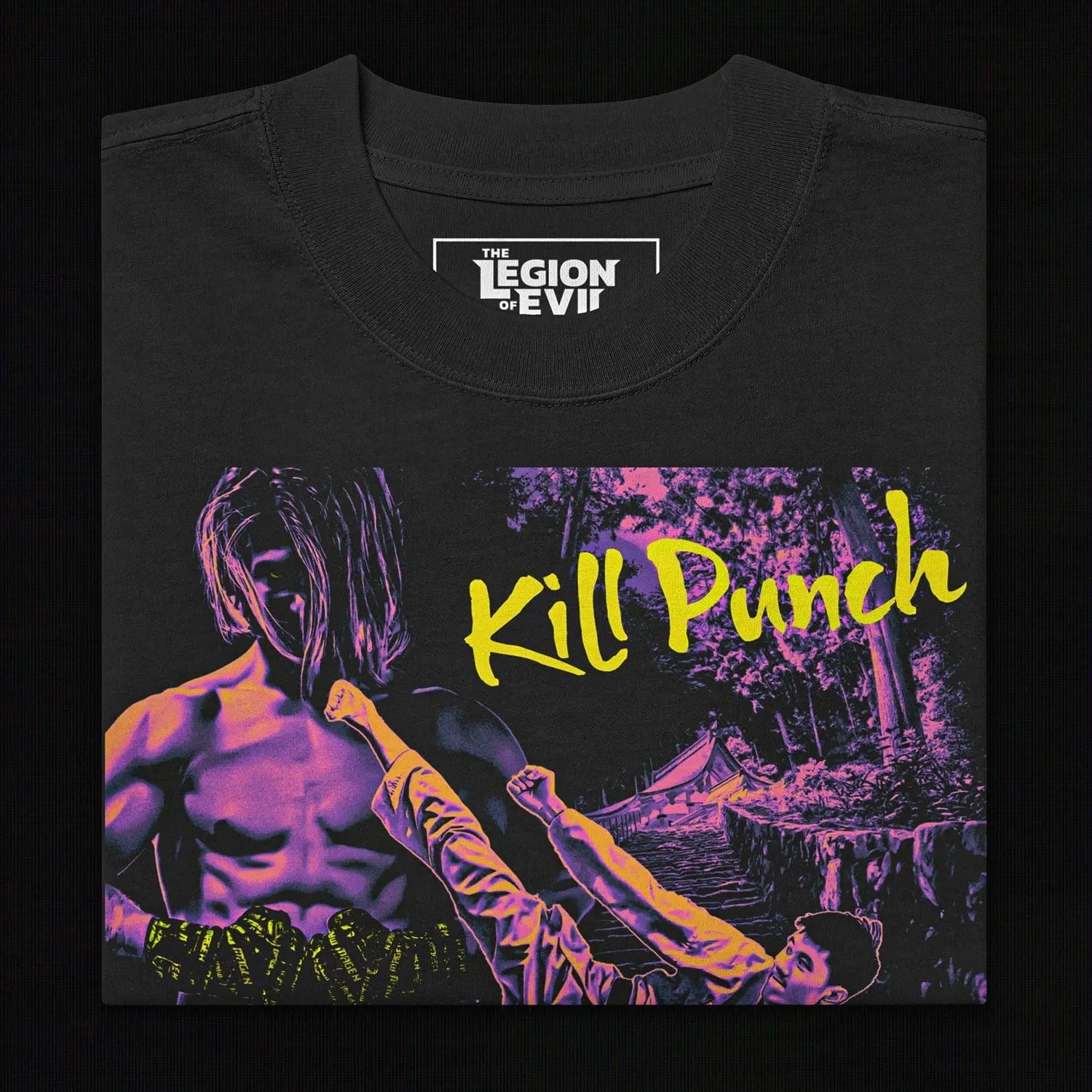 Kill Punch Oversized Tee (Purple + Yellow) The Legion of Evil