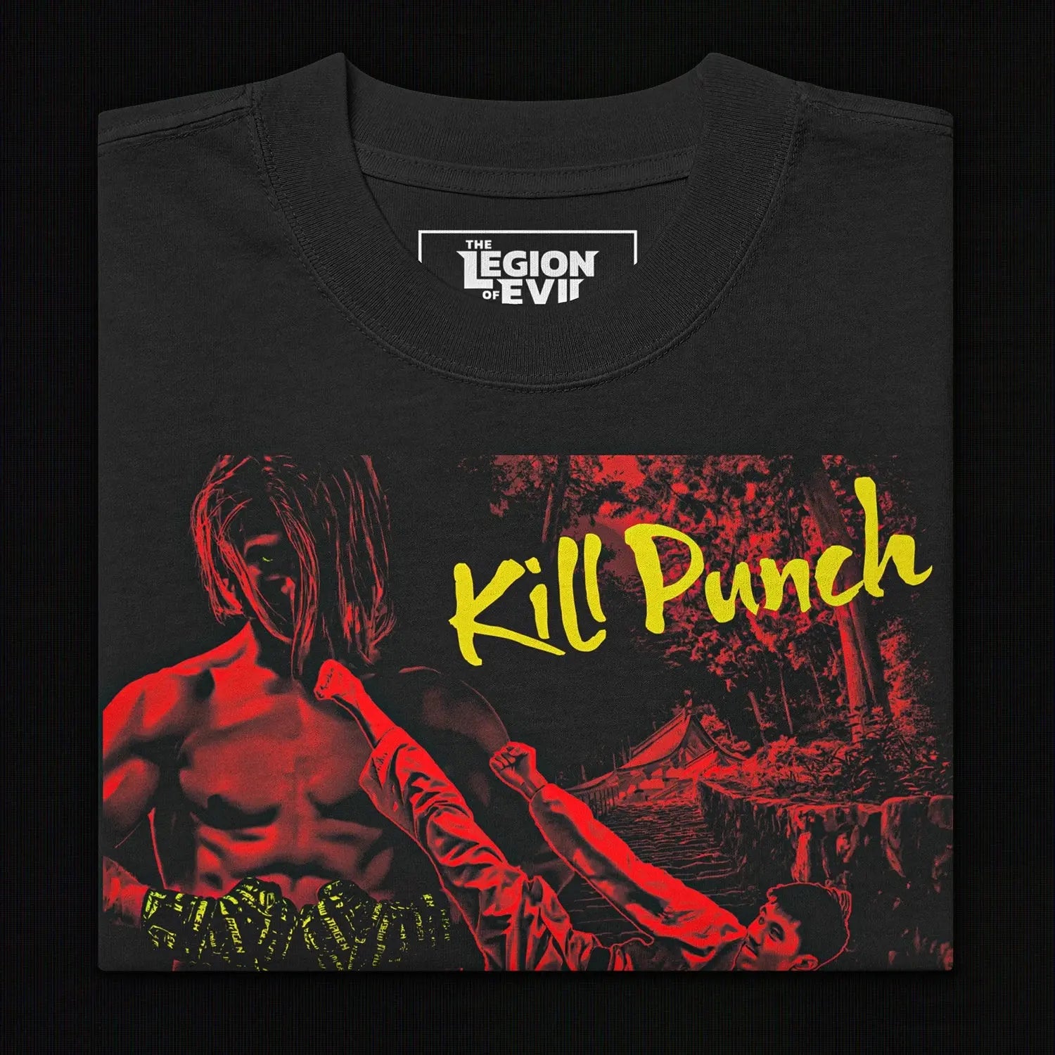 Kill Punch Oversized Tee (Red + Yellow) The Legion of Evil