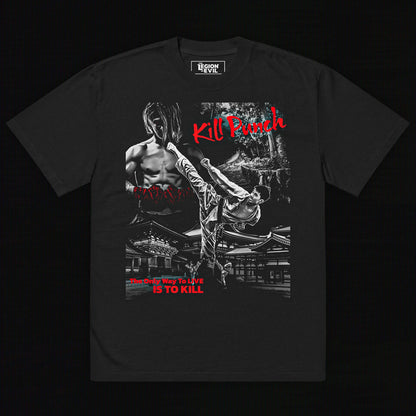 Kill Punch Oversized Tee (White + Red)