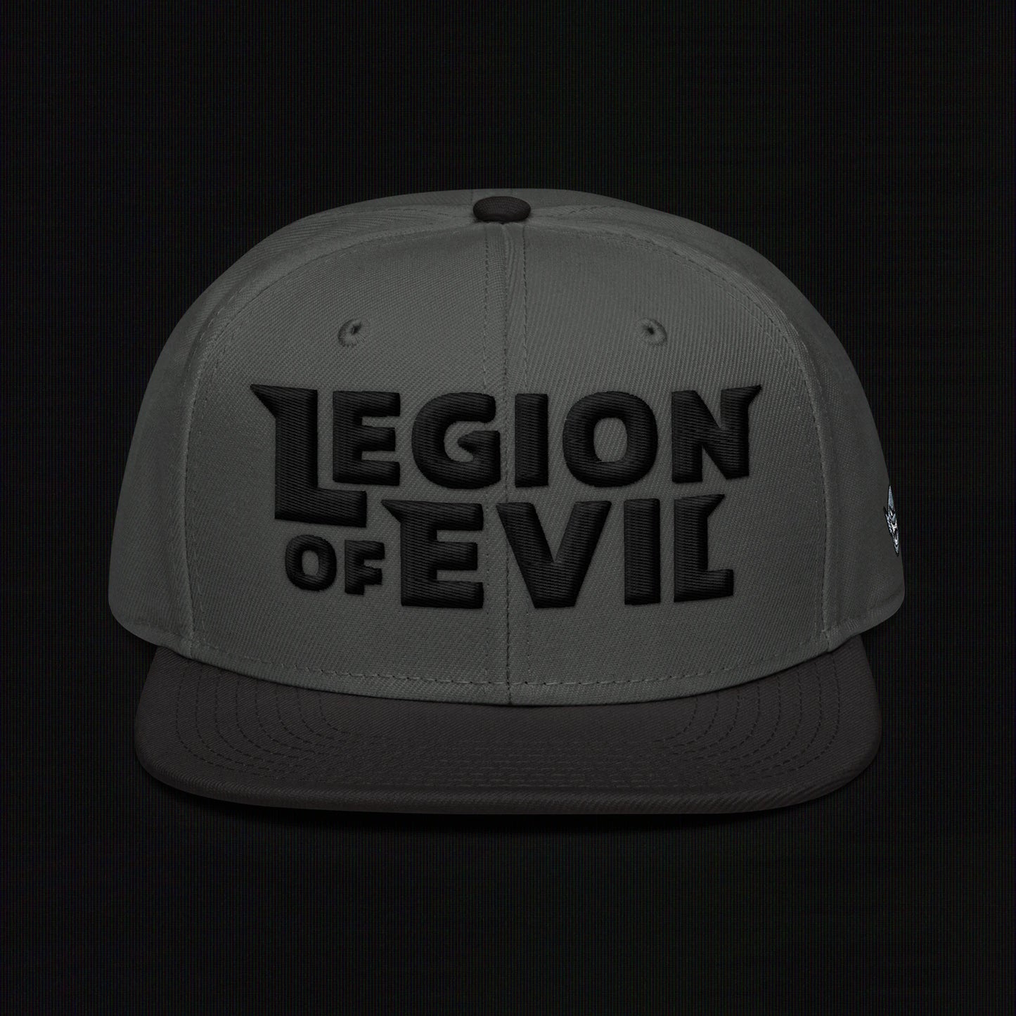 Legion of Evil - 3D Puff - Snapback Hat (Black/Gray)