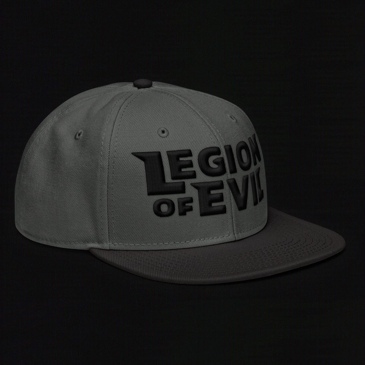 Legion of Evil - 3D Puff - Snapback Hat (Black/Gray)