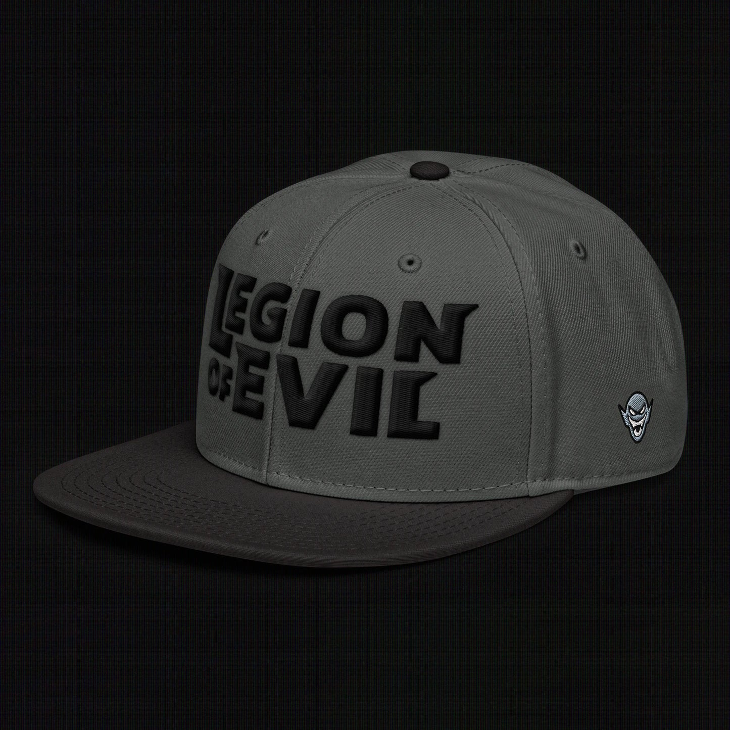 Legion of Evil - 3D Puff - Snapback Hat (Black/Gray)