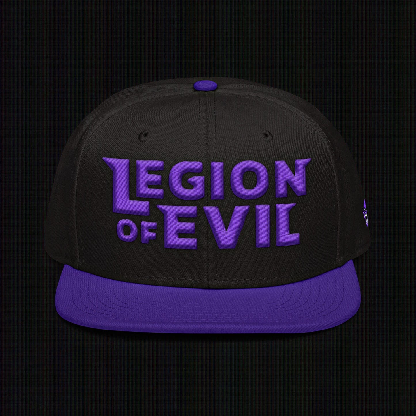 Legion of Evil - 3D Puff - Snapback Hat (Black/Purple)