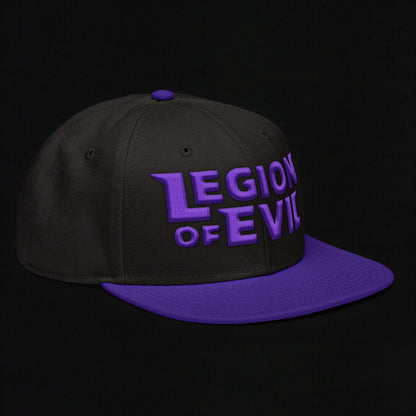Legion of Evil - 3D Puff - Snapback Hat (Black/Purple)