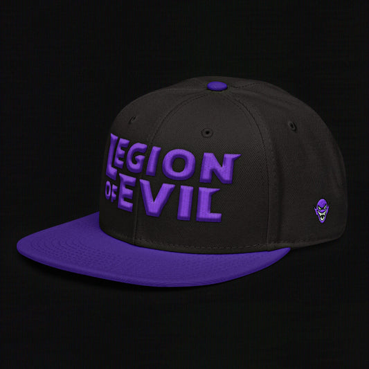 Legion of Evil - 3D Puff - Snapback Hat (Black/Purple)