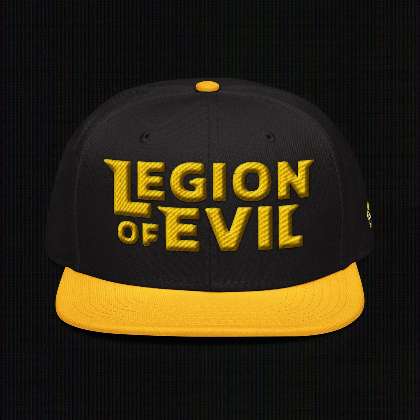 Legion of Evil - 3D Puff - Snapback Hat (Black/Gold)