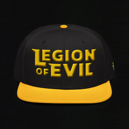 Legion of Evil - 3D Puff - Snapback Hat (Black/Gold)