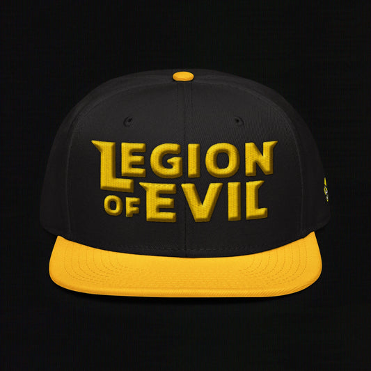 Legion of Evil - 3D Puff - Snapback Hat (Black/Gold)
