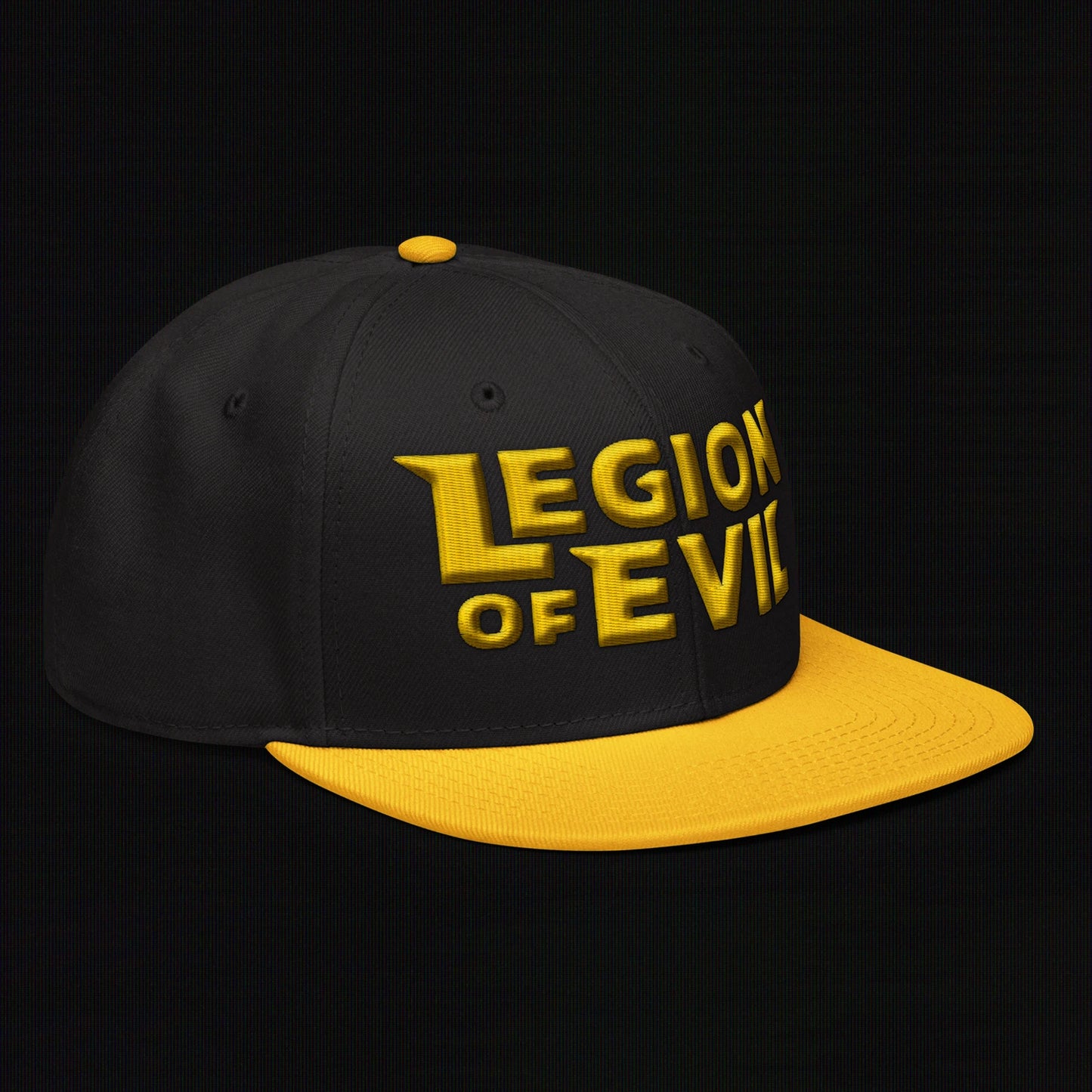 Legion of Evil - 3D Puff - Snapback Hat (Black/Gold)