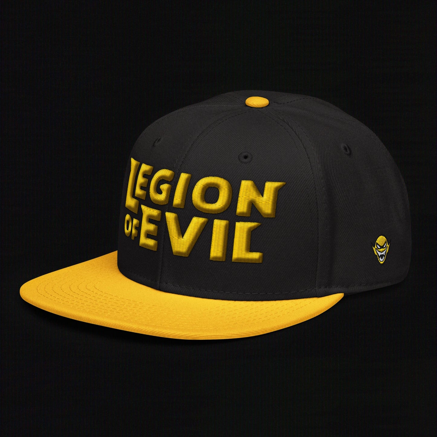 Legion of Evil - 3D Puff - Snapback Hat (Black/Gold)
