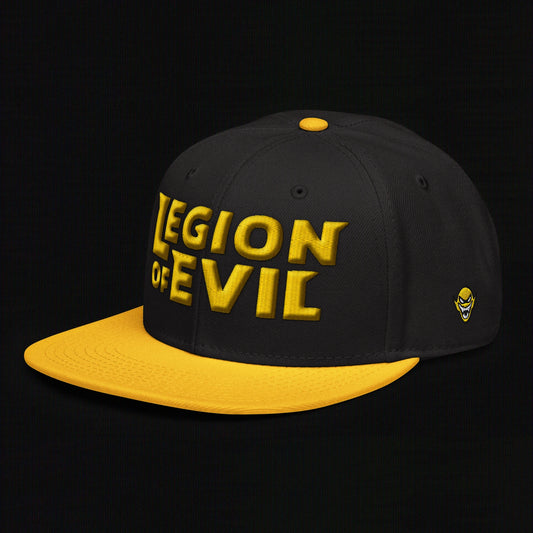 Legion of Evil - 3D Puff - Snapback Hat (Black/Gold)