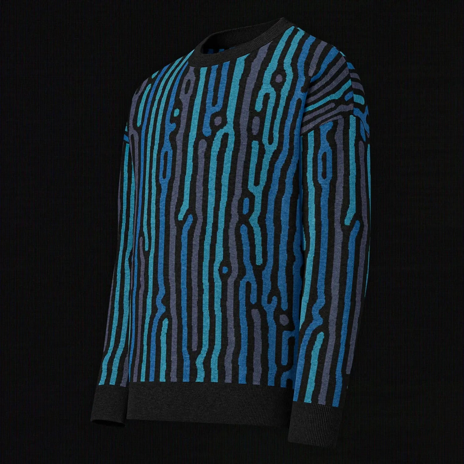 Legion of Evil - Lomita Relaxed Fit Knit Sweater (Teal Royal) The Legion of Evil