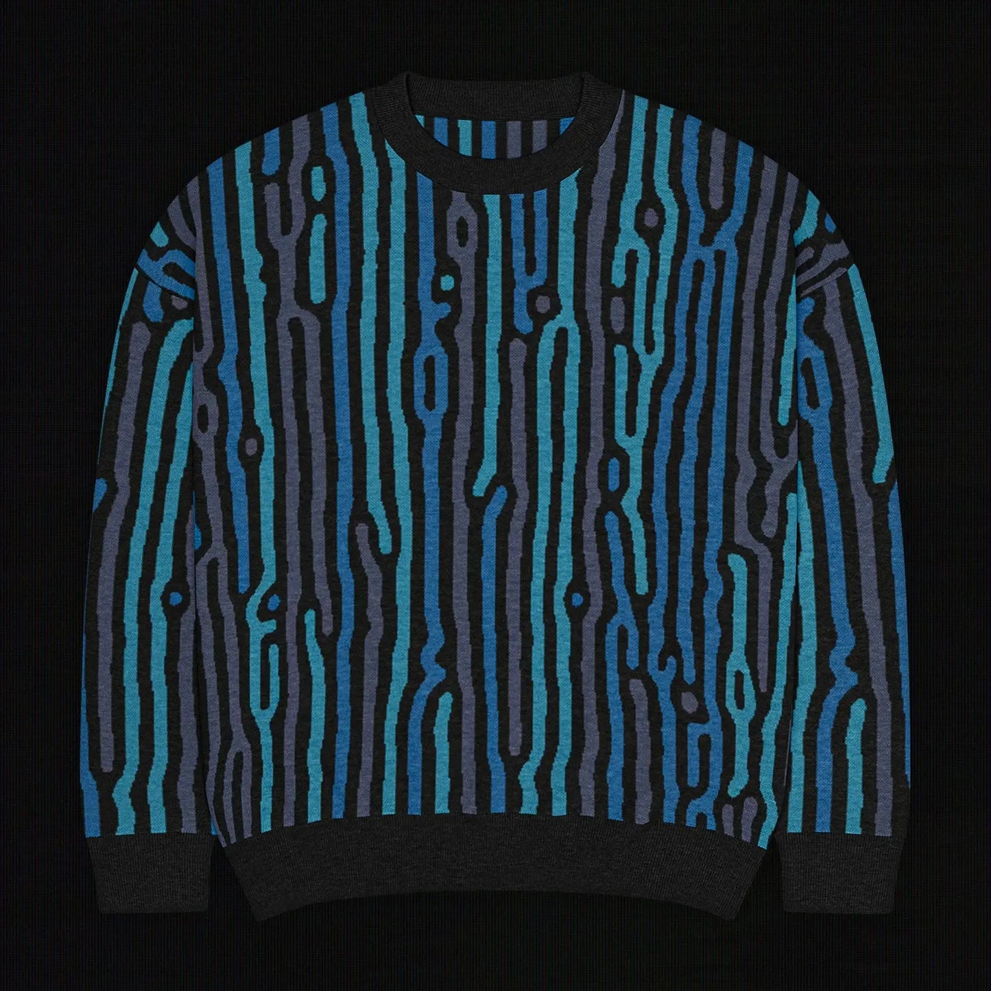 Legion of Evil - Lomita Relaxed Fit Knit Sweater (Teal Royal) The Legion of Evil