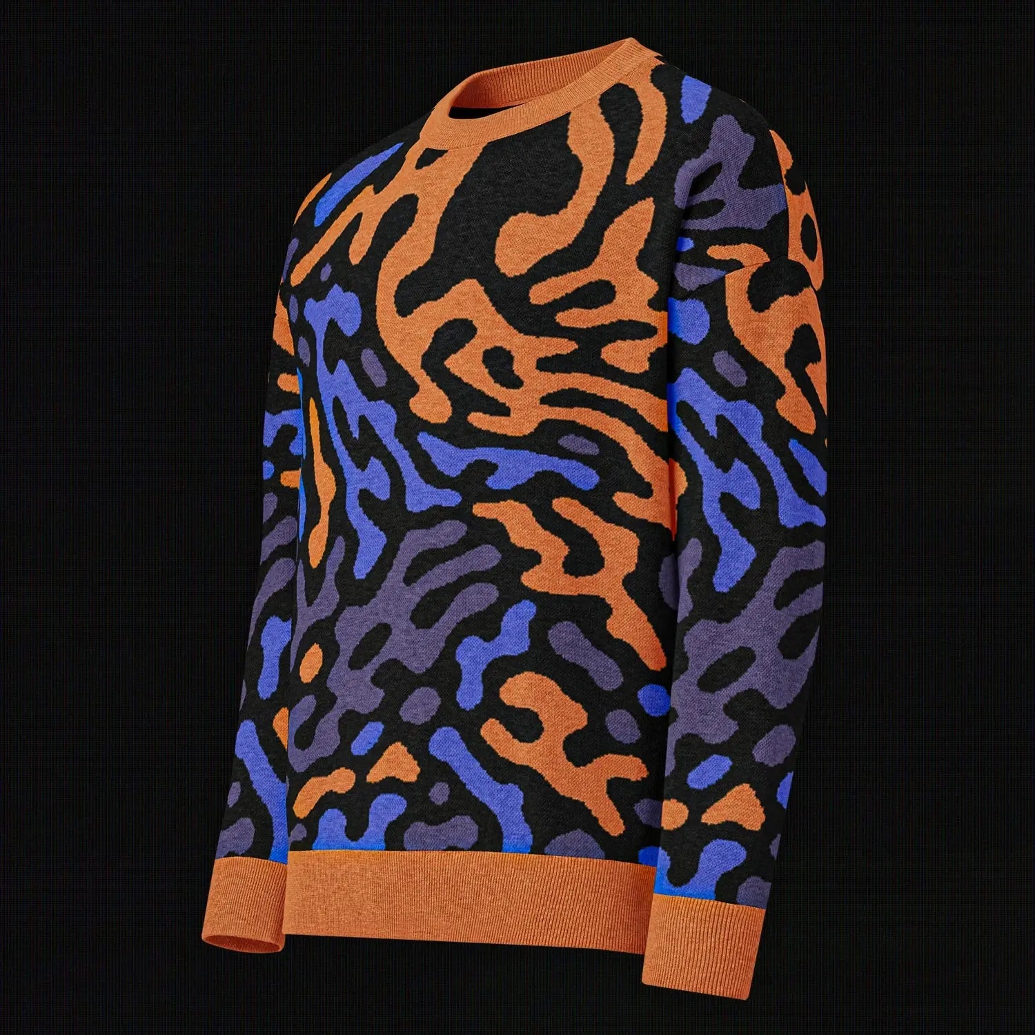 Legion of Evil - Neptune Relaxed Fit Knit Sweater (Royal Orange) The Legion of Evil