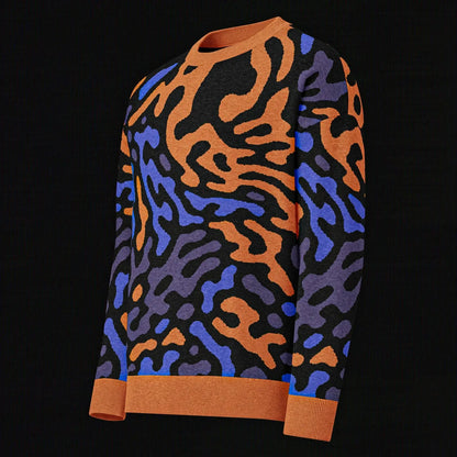 Legion of Evil - Neptune Relaxed Fit Knit Sweater (Royal Orange) The Legion of Evil