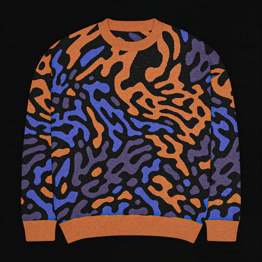 Legion of Evil - Neptune Relaxed Fit Knit Sweater (Royal Orange)