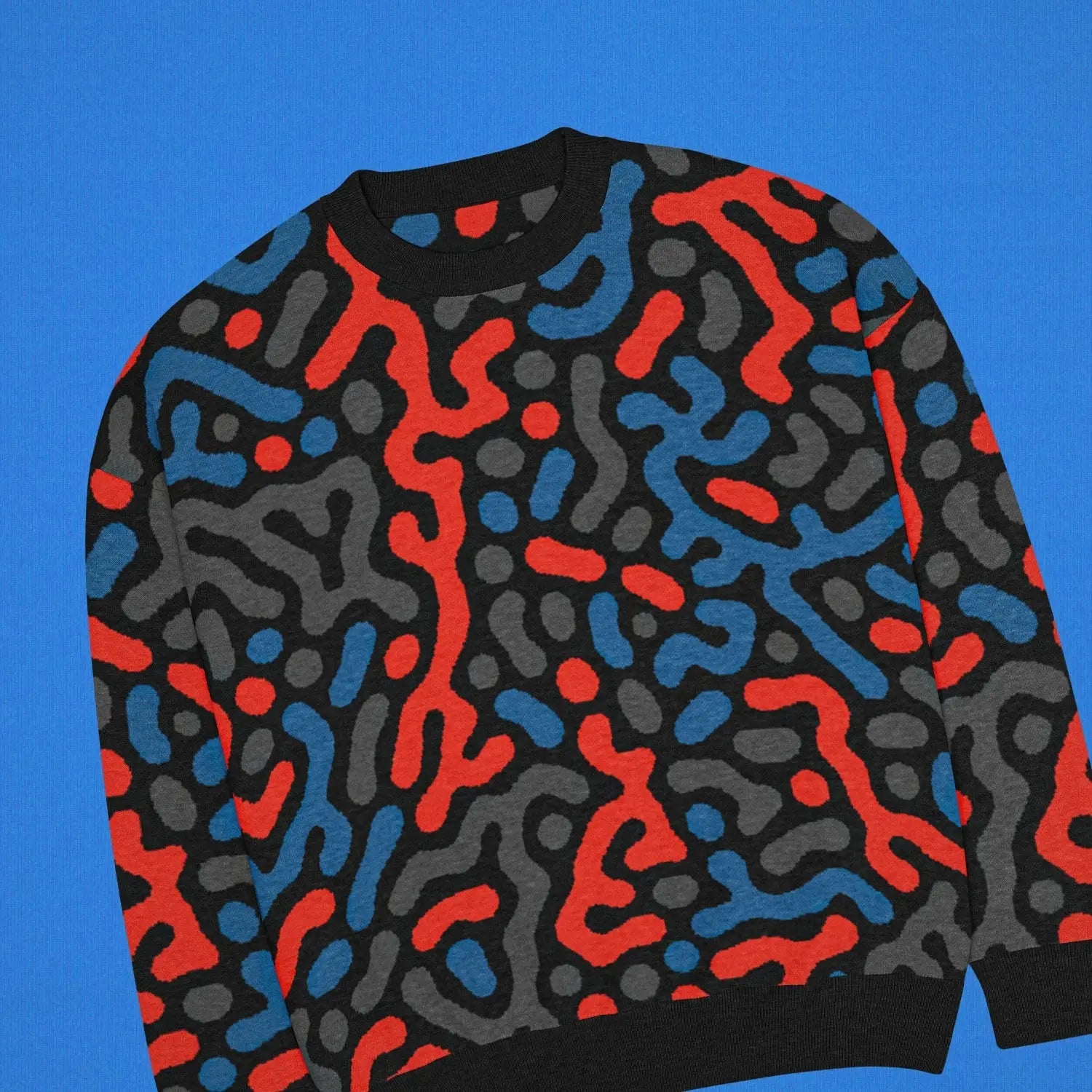 Legion of Evil - New Port Relaxed Fit Knit Sweater (Red Blue) The Legion of Evil