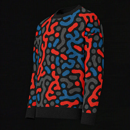 Legion of Evil - New Port Relaxed Fit Knit Sweater (Red Blue) The Legion of Evil