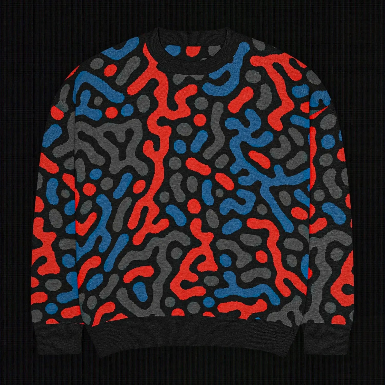 Legion of Evil - New Port Relaxed Fit Knit Sweater (Red Blue) The Legion of Evil