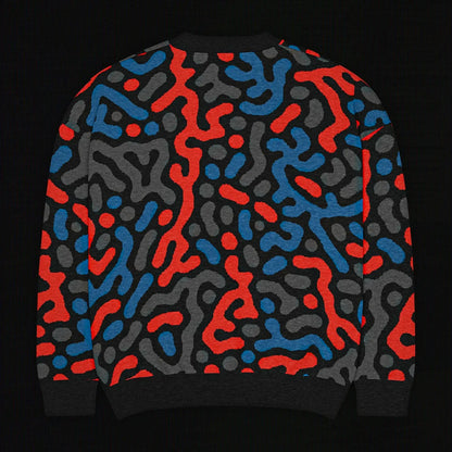 Legion of Evil - New Port Relaxed Fit Knit Sweater (Red Blue) The Legion of Evil