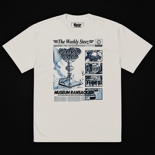 The Weekly Steez Oversized Faded Bone(White) T-Shirt