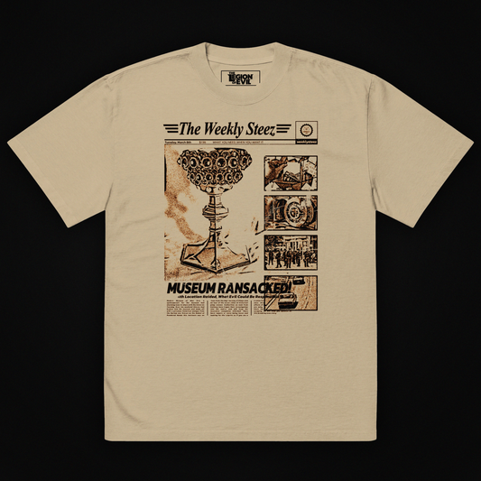 The Weekly Steez Oversized Faded Khaki T-Shirt