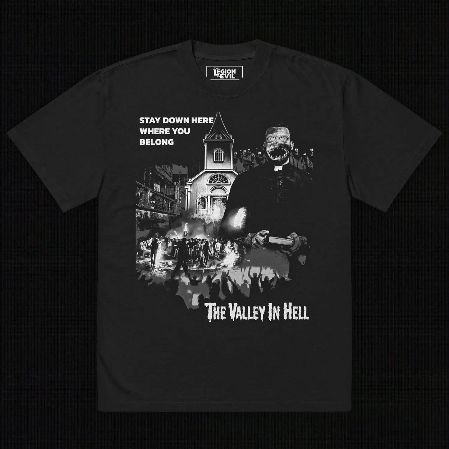 The Valley in Hell Oversized Tee (White) The Legion of Evil
