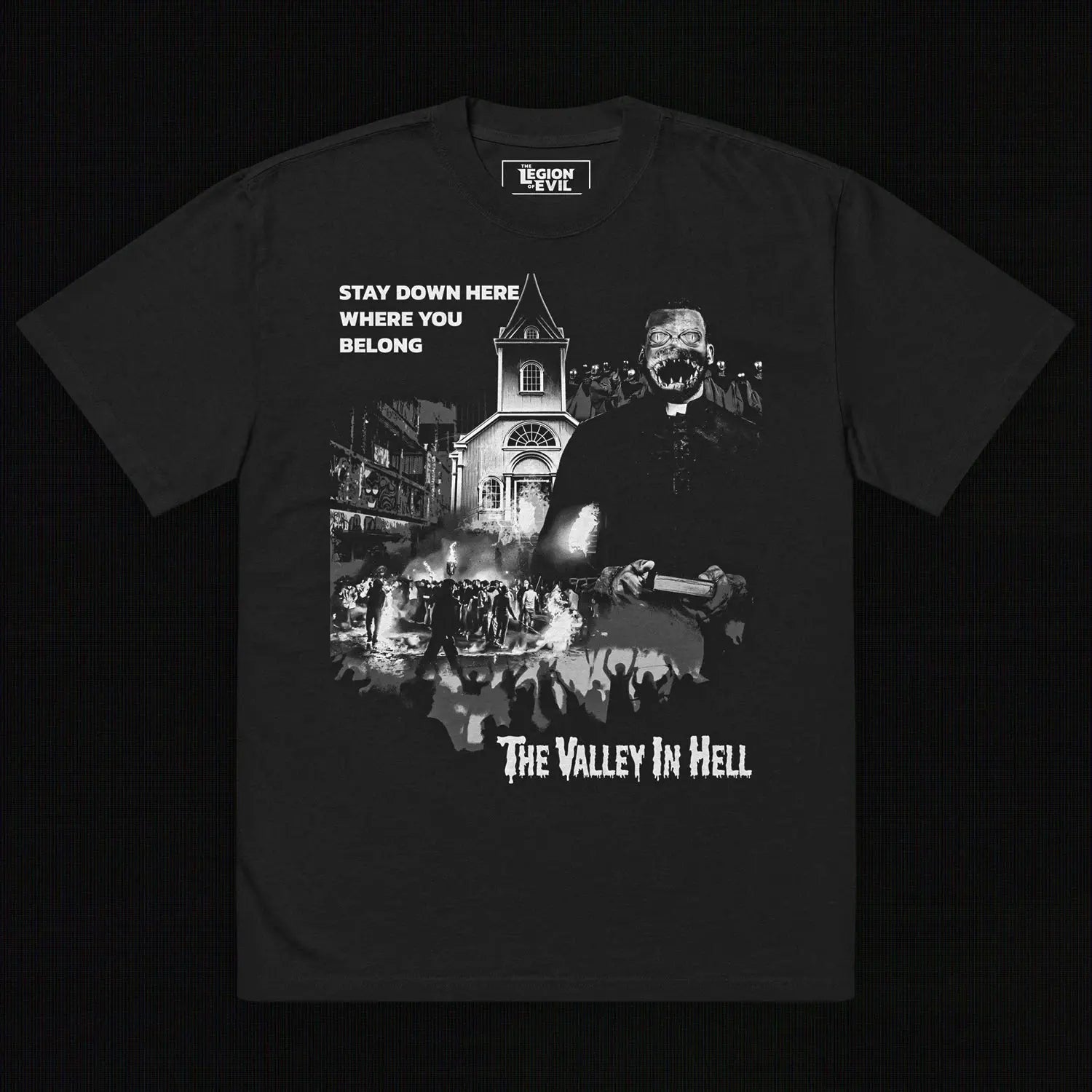 The Valley in Hell Oversized Tee (White) The Legion of Evil