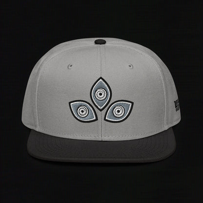 Triclops - Flat Embroidery - Snapback Hat (Gray/Black)