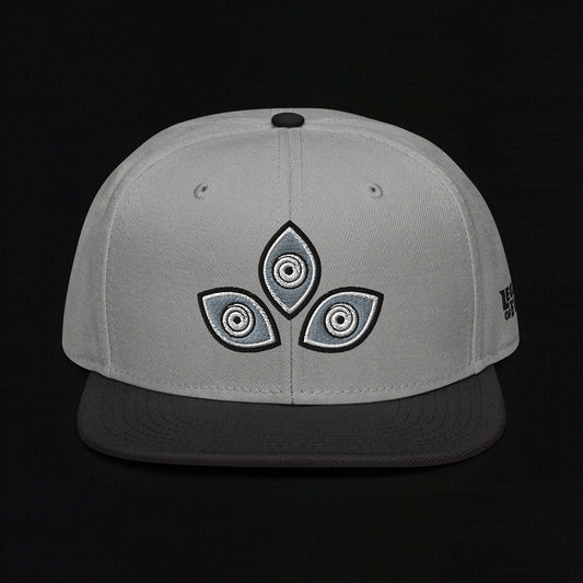 Triclops - Flat Embroidery - Snapback Hat (Gray/Black)